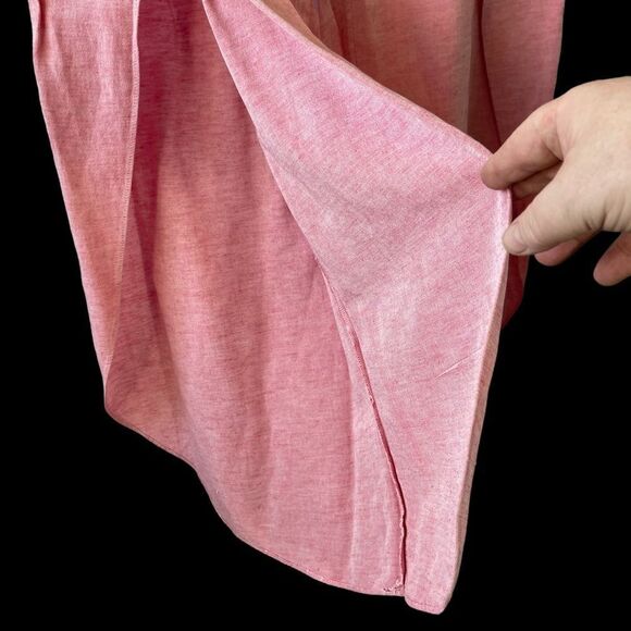 Anthropologie Drew Heathered Pink Linen Blend Harem Pants Sz M - Picture 3 of 10